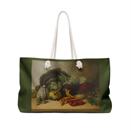 Still Life, Balsam Apple, and Vegetables by James Peale Weekender Bag
