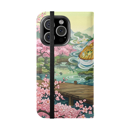 🌸🐱 Kimono Kitties Flip Case – Whimsical Elegance & Storybook Charm
