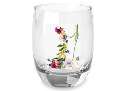 Blooming Splendor: A Floral Transformation Whiskey Glass