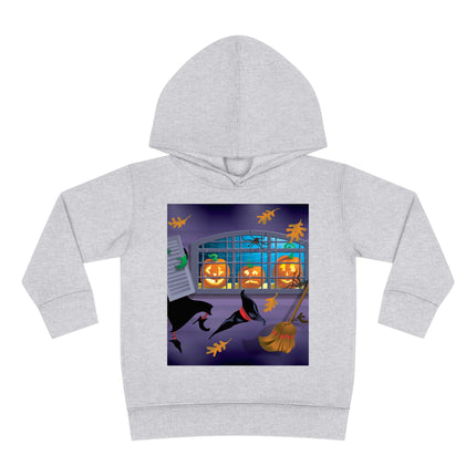 Whimsical Halloween Mischief Toddler Pullover Fleece Hoodie