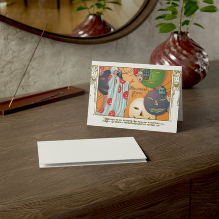 Hauntingly Chic – Halloween Glamour & Masks Greeting Cards (1, 10, 30, and 50pcs)