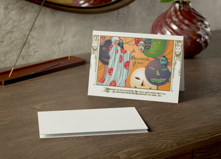 Hauntingly Chic – Halloween Glamour & Masks Greeting Cards (1, 10, 30, and 50pcs)