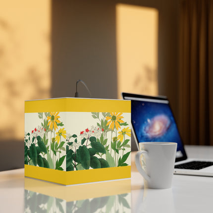 Clerodendrum & Rudbeckia by Tanigami Kônan Light Cube Lamp
