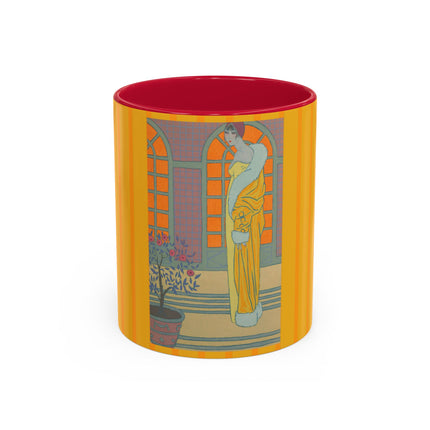 Sur Les Marches Du Jardin by Georges LePape Colorful Mugs (11oz, 15oz)
