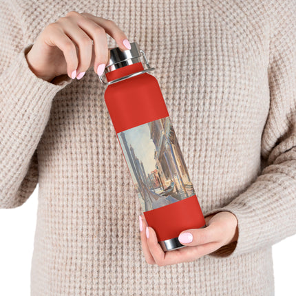 Gondola Moorings on the Grand Canal by John Singer Sargent Copper Vacuum Insulated Bottle, 22oz