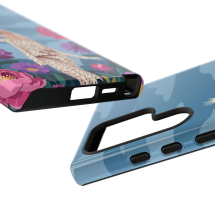 🌺👒 The Grand Flower Promenade Phone Case – Art Deco Fashion Illustration