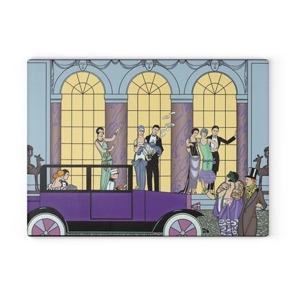 Au Revoir by George Barbier Glass Cutting Board