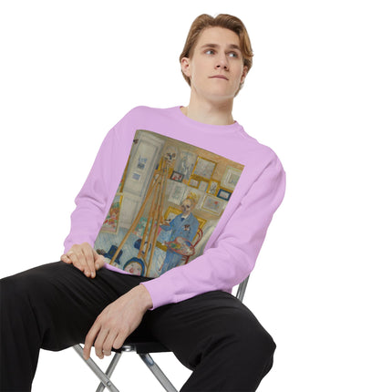 The Skeleton Painter by James Ensor Garment-Dyed Sweatshirt