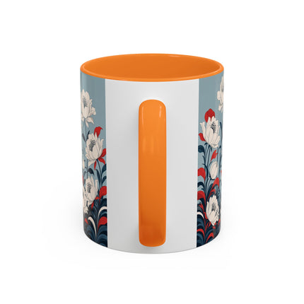 ❤️🌺 The Scarlet Parasol Spectacle Colorful Mug – Art Deco Fashion Elegance