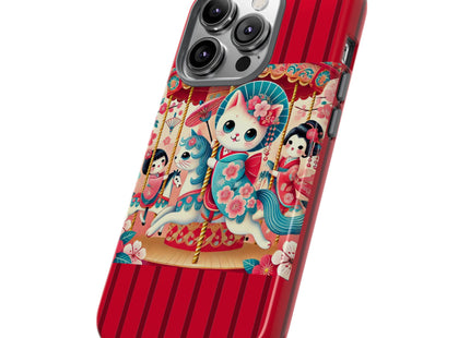 Geisha Kitten's Enchanted Carousel Phone Cases