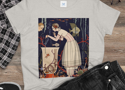 L'Etourdissant Petit Poisson (The Dazzling Little Fish) by George Barbier Women's Midweight Cotton Tee