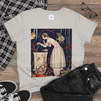 L'Etourdissant Petit Poisson (The Dazzling Little Fish) by George Barbier Women's Midweight Cotton Tee