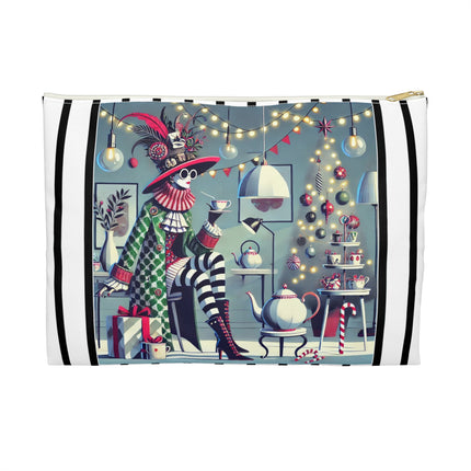 Whimsical Christmas Tea Party Accessory Pouch