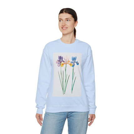 Blue Iris by Anselmus Boëtius de Boodt Heavy Blend™ Crewneck Sweatshirt