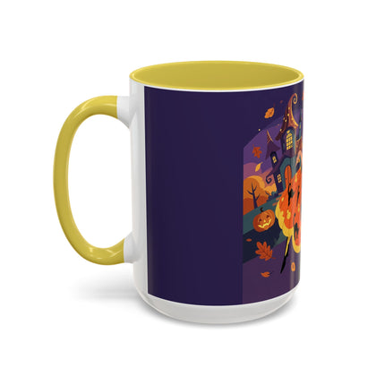 🐈‍⬛🎃 The Black Cat Witch Of Pumpkin Manor Colorful Mug – Whimsical Halloween Charm