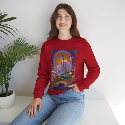 February & Amethyst (from the Gem Series) by Sofia Chiostri Heavy Blend™ Crewneck Sweatshirt