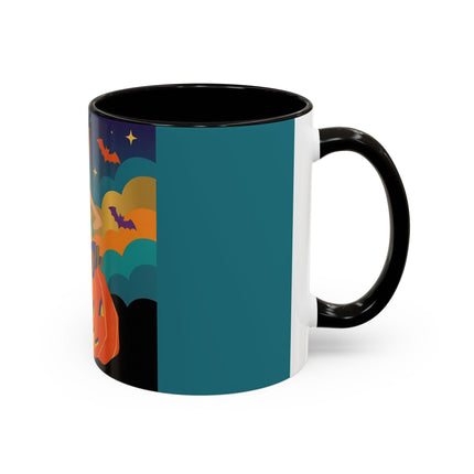 🌙🎃 The Witch Of Crescent Moon Pumpkin Colorful Mug – Colorful Halloween Charm