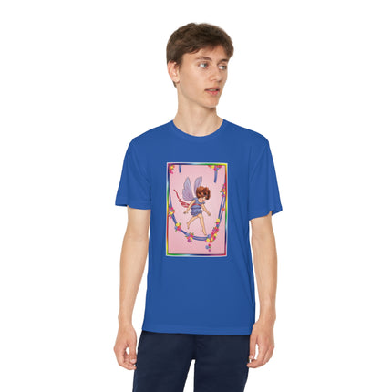 A Playful Fairy Jumps Rope Youth Competitor Tee – Magical Motion & Whimsical Joy