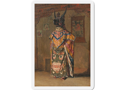 A Buddhist Lama at a Feast at Pemionchi Monastery by Vasily Vereshchagin Die-Cut Magnets (5 Sizes)