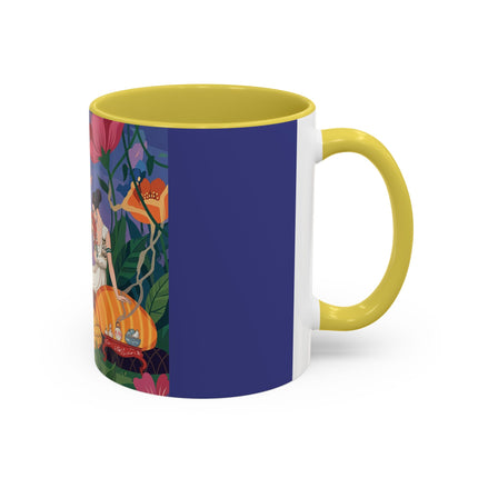 The Garden Of Quiet Reverie Colorful Mugs – Art Deco Botanical Serenity