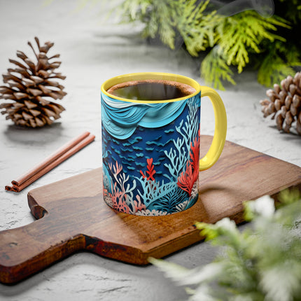 Enchanting Underwater Scene Colorful Mugs (11oz, 15oz)