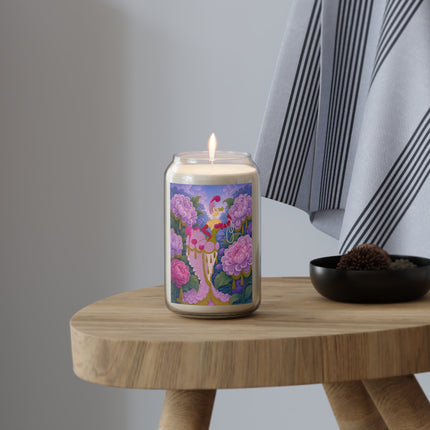 🌸🎭 The Lavender Masquerade Garden Scented Soy Candle – Art Deco Floral Elegance