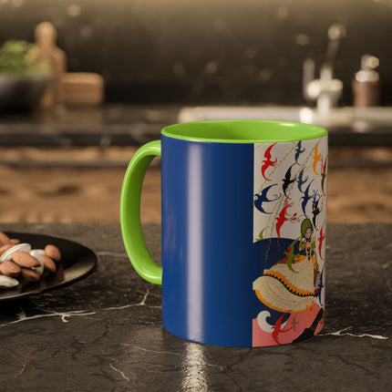 Flight of the Songbirds Colorful Mugs – Theatrical Whimsy & Colorful Harmony