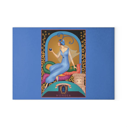 September & Sapphire Zodiac Glass Cutting Board