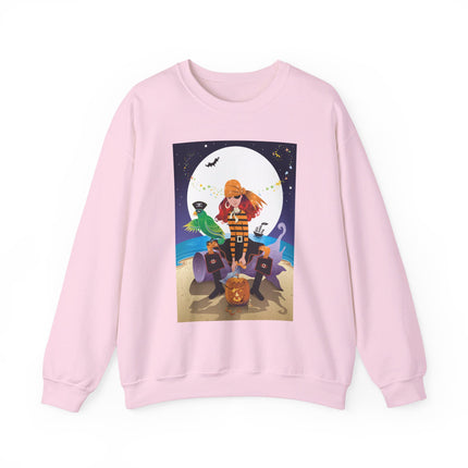 Moonlit Pirate Halloween Unisex Heavy Blend™ Crewneck Sweatshirt