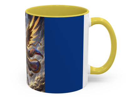 Valkyrie Descending Through Storm Colorful Mugs (11oz, 15oz)