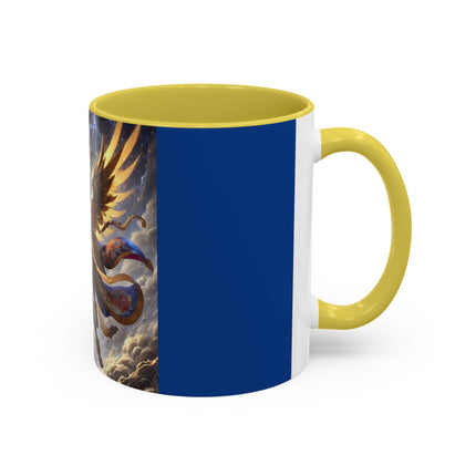 Valkyrie Descending Through Storm Colorful Mugs (11oz, 15oz)
