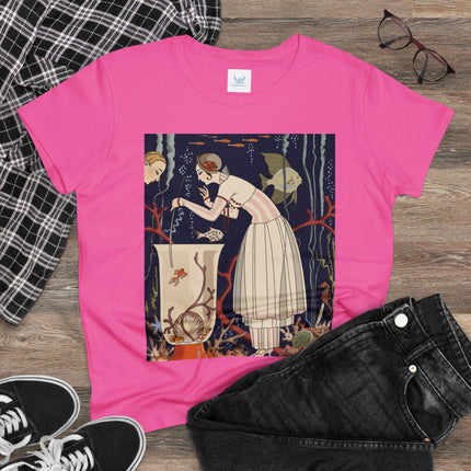 L'Etourdissant Petit Poisson (The Dazzling Little Fish) by George Barbier Women's Midweight Cotton Tee