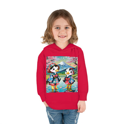Rainy Day Ducks Toddler Pullover Fleece Hoodie