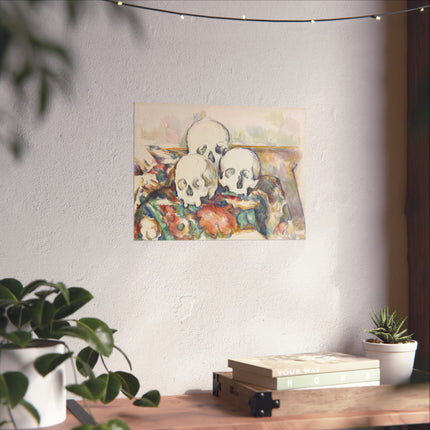 The Three Skulls by Paul Cézanne Matte Horizontal Posters