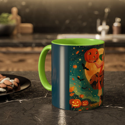 🦇🎃 The Witch Of Batwing Pumpkin Hollow Colorful Mug – Moonlit Halloween Charm