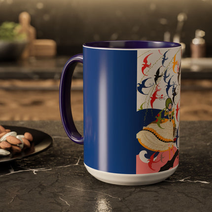 Flight of the Songbirds Colorful Mugs – Theatrical Whimsy & Colorful Harmony
