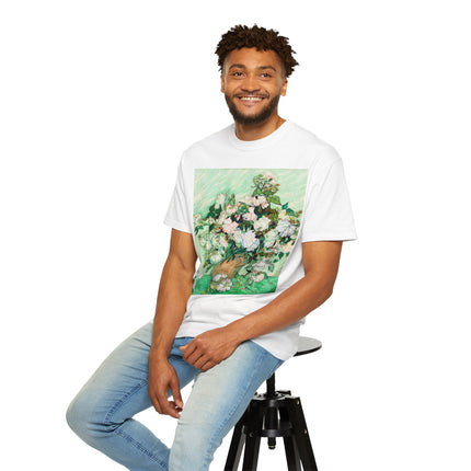 Roses by Vincent Van Gogh Unisex Garment-Dyed T-shirt