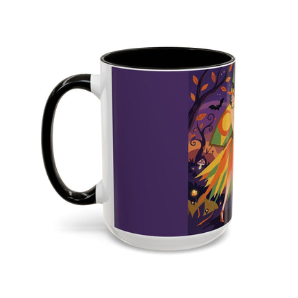 🎃🧙 The Witch Of Jack-O'-Lantern Hollow Colorful Mug – Whimsical Halloween Charm
