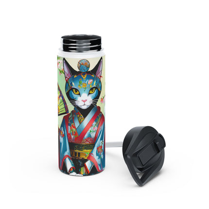 Cyberpunk Geisha Stainless Steel Water Bottle