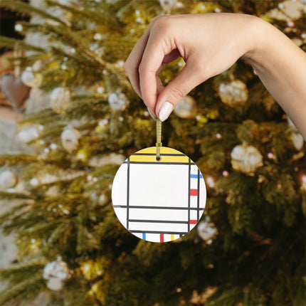 Place de la Concorde by Piet Mondrian Glass Ornament