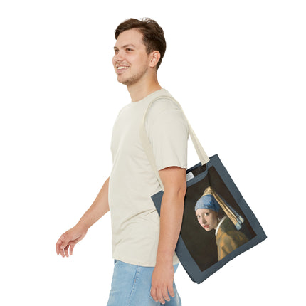 Girl with a Pearl Earring by Johannes Vermeer Tote Bag (AOP)