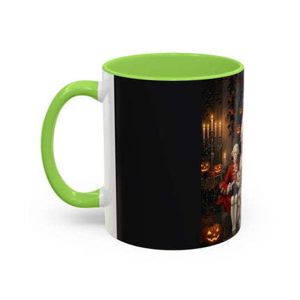 🌙🎃 The Moonlit Pumpkin Parlor Colorful Mug – Elegant Halloween Charm