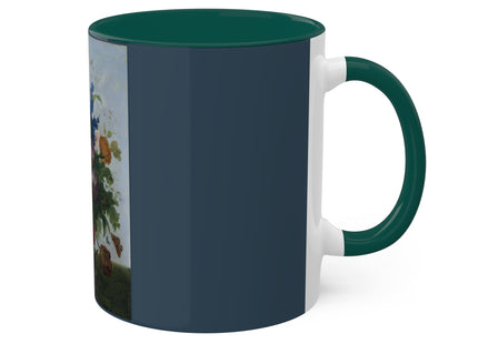 Bouquet of Flowers and a Nest by Sebastian Wegmayr Colorful Mugs, 11oz