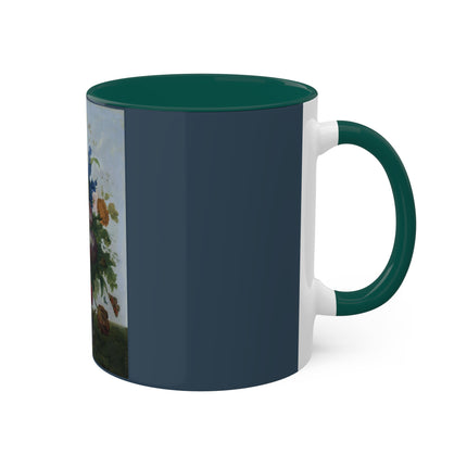 Bouquet of Flowers and a Nest by Sebastian Wegmayr Colorful Mugs, 11oz