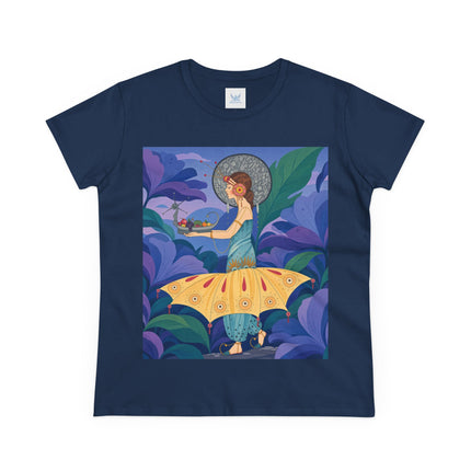 🦋🌿 The Butterfly Garden Offering Cotton Tee – Art Deco Botanical Fantasy