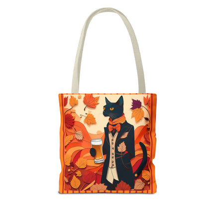 Siamese Cat at an Autumn Harvest Fair Tote Bag (AOP)