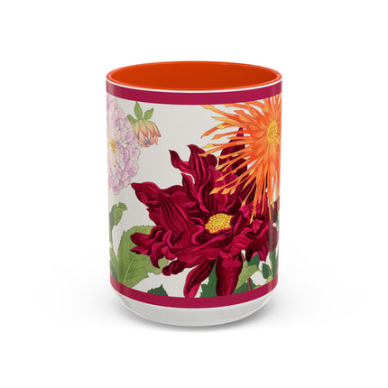 Dahlia Flower by Tanigami Kônan Colorful Mugs (11oz, 15oz)