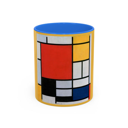 Composition with Red, Yellow, Blue, and Black by Piet Mondrian Colorful Mugs (11oz, 15oz)