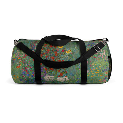Farm Garden with Sunflowers by Gustav Klimt Duffle Bag