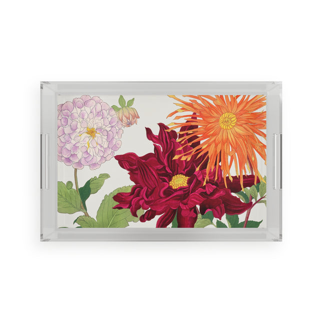 Dahlia Flower by Tanigami Kônan Acrylic Serving Tray
